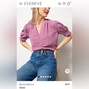 NWT VELVET Bonita Blouse